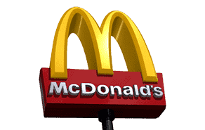 McDonald's sign with iconic red and white logo